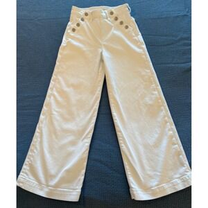 American Eagle White Sailor Wide Leg Super Stretch‎ Jeans Size 0 X-Short